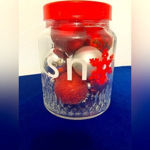 Red and Silver Lighted Christmas Decoration